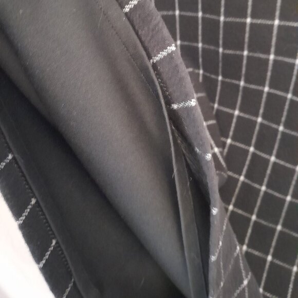 Banana Republic Black Plaid 3/4 Bell Sleeve Lined Dress - Picture 5 of 8